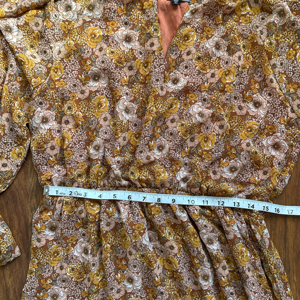 Long sleeve  Floral Print  Maxi Dress women’s size Large - Picture 7 of 9
